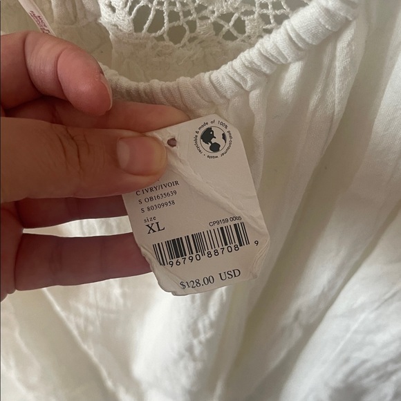 Free People White Lace Cotton Midi Dress - Picture 14 of 14